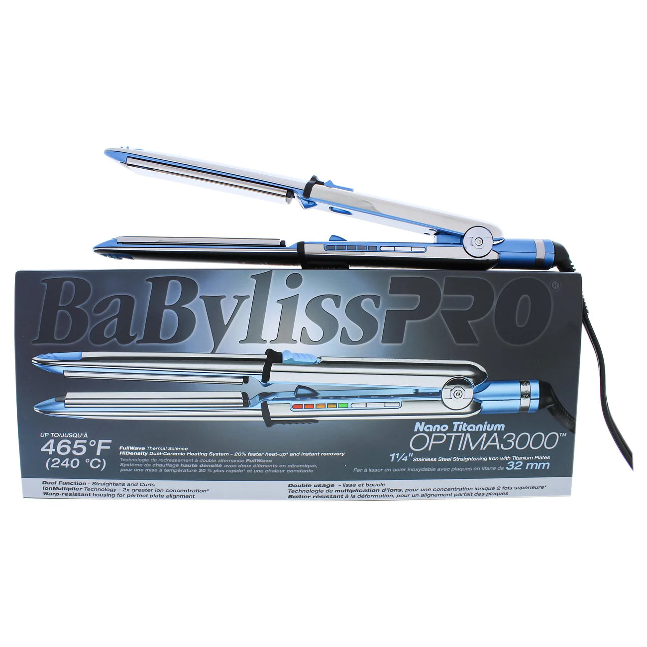 BABYLISSPRO® NANO TITANIUM™ PRIMA3000 1¼" IONIC STRAIGHTENER